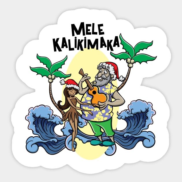 Mele Kalikimaka Haka Dance Maori Christmas Hawaii Xmas Gift Sticker by TellingTales